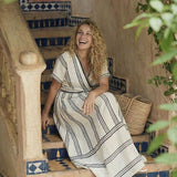 Robe Midi à Manches Courtes Tiphaine