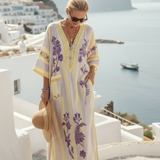 Robe Maxi Fleurie Rayée Aurélia