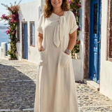 Robe Maxi à Encolure Ronde et Manches Rosalie