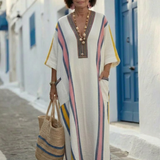 Robe Maxi à Manches Mi-Longues Nadège
