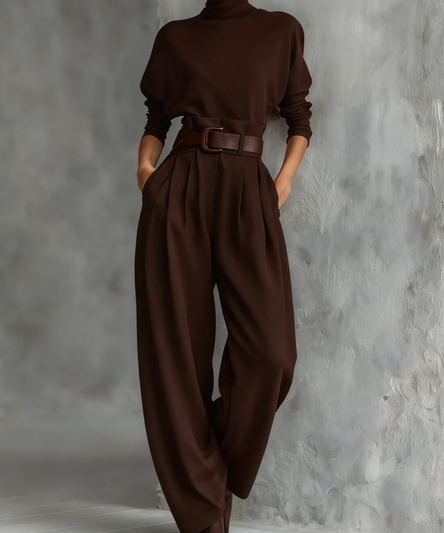 Ensemble Col Roulé et Pantalon Droit Cyrielle