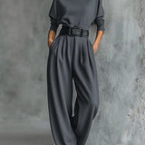 Ensemble Col Roulé et Pantalon Droit Cyrielle