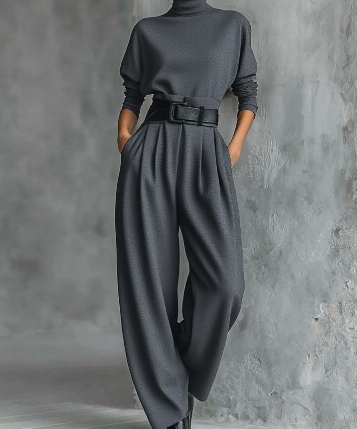 Ensemble Col Roulé et Pantalon Droit Cyrielle