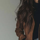 Manteau Élégant Effet Suédé