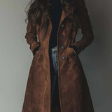 Manteau Élégant Effet Suédé