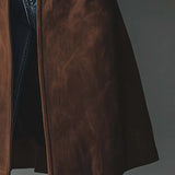 Manteau Élégant Effet Suédé