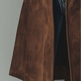 Manteau Élégant Effet Suédé