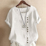 Blouse Aérée avec Patte de Boutonnage Bianca