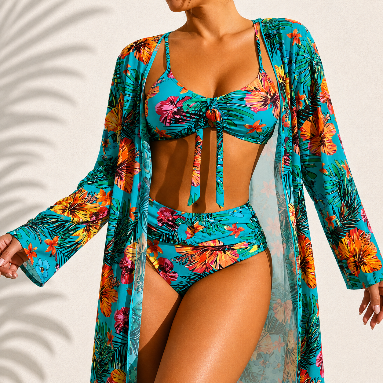 Bikini 3 Pièces Élégant Tropical Marie