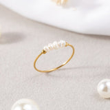 Bague classique avec perle