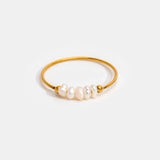 Bague classique avec perle