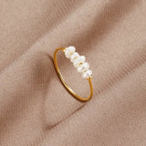 Bague classique avec perle