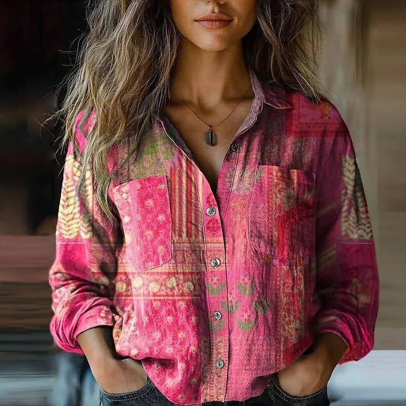 Blouse à Imprimé Floral Rétro Nanna