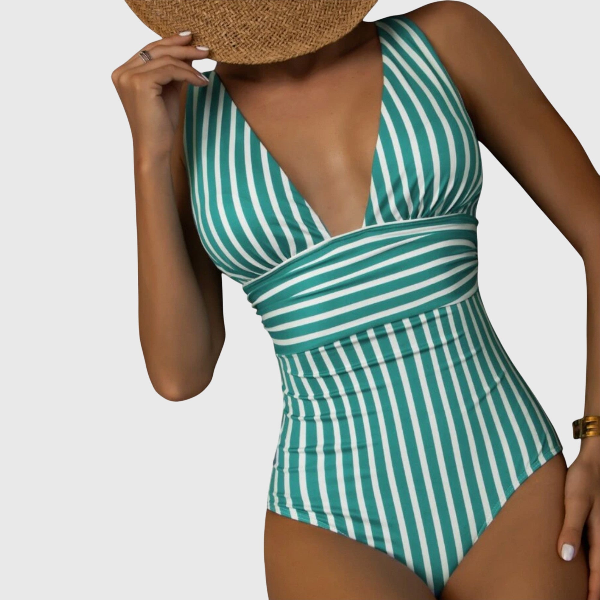 Maillot Rayé Écru Clémentine
