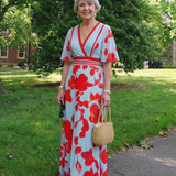 Robe Maxi Fleurie à Manches Corinne