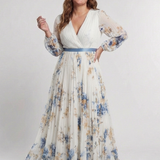 Robe Maxi Fleurie à Manches Longues Lucienne