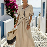 Robe Midi à Manches Courtes Lucile