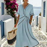 Robe Midi à Manches Courtes Lucile