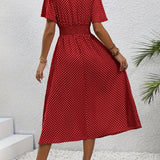 Robe Élégante à Pois Élisa