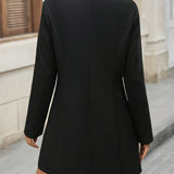 Manteau Élégant à Col Droit et Boutons Classiques