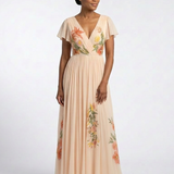Robe Maxi Florale Plissée Colombe