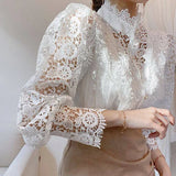 Chemise à Manches Longues en Dentelle Tove