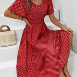 Robe Élégante à Pois Élisa