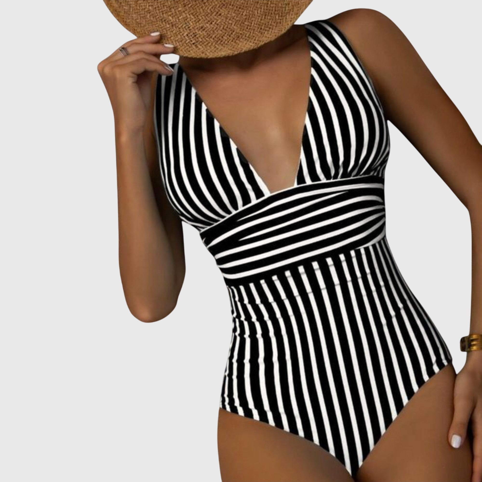 Maillot Rayé Écru Clémentine