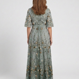 Robe Maxi à Manches Courtes Yvette