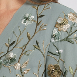 Robe Maxi à Manches Courtes Yvette