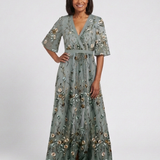 Robe Maxi à Manches Courtes Yvette