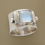 Bague vintage en cristal de lune