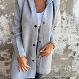 Gilet Long Chic à Capuche
