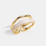 Bague dorée Sahara superposée
