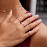 Bague dorée Sahara superposée