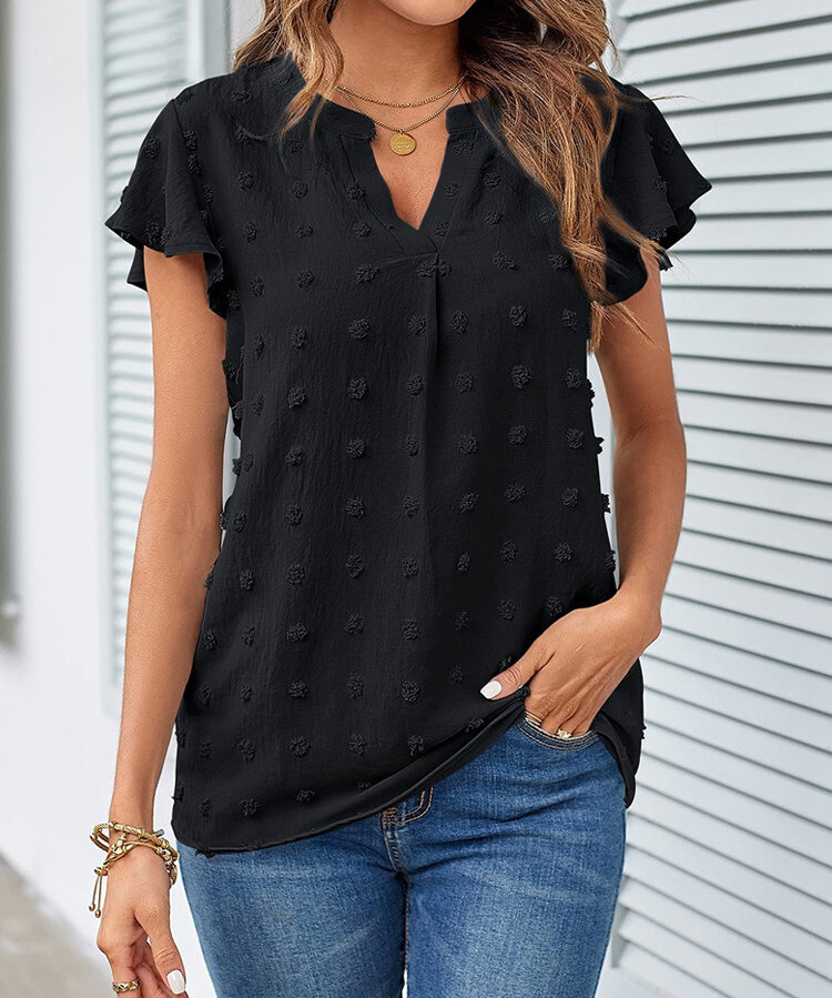 Blouse Chic en Patchwork avec Volants Kari