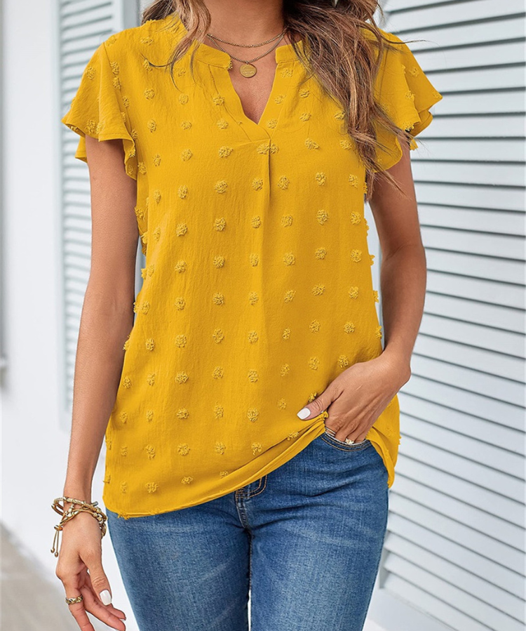 Blouse Chic en Patchwork avec Volants Kari
