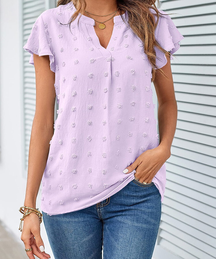 Blouse Chic en Patchwork avec Volants Kari