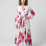 Robe Maxi Portefeuille Florale Léonore
