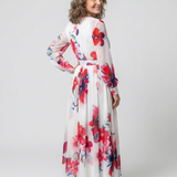 Robe Maxi Portefeuille Florale Léonore