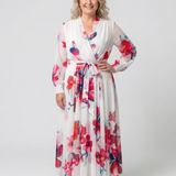 Robe Maxi Portefeuille Florale Léonore