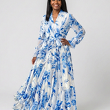 Robe Maxi Portefeuille Florale Léonore