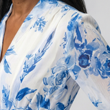 Robe Maxi Portefeuille Florale Léonore