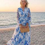 Robe Maxi Portefeuille Florale Léonore