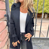 Manteau Mi-Long à Double Boutonnage