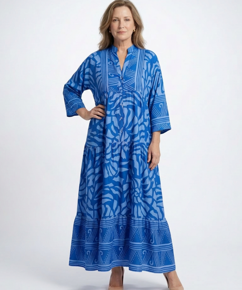 Robe Midi à Boutons Micheline
