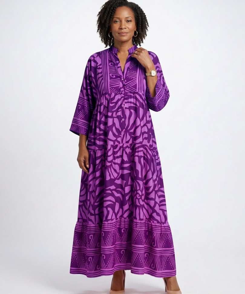 Robe Midi à Boutons Marielle